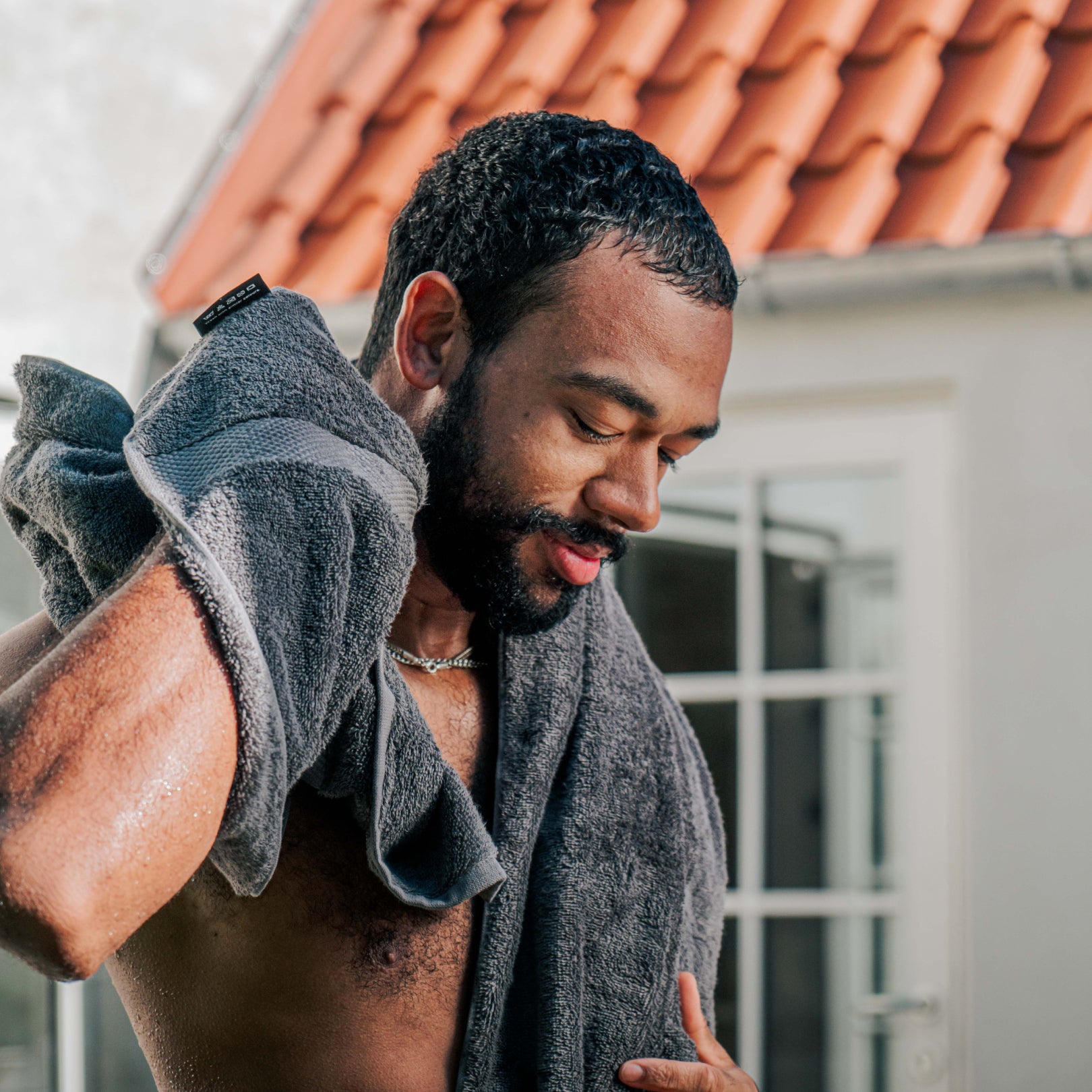 Badehåndklæde - Grå