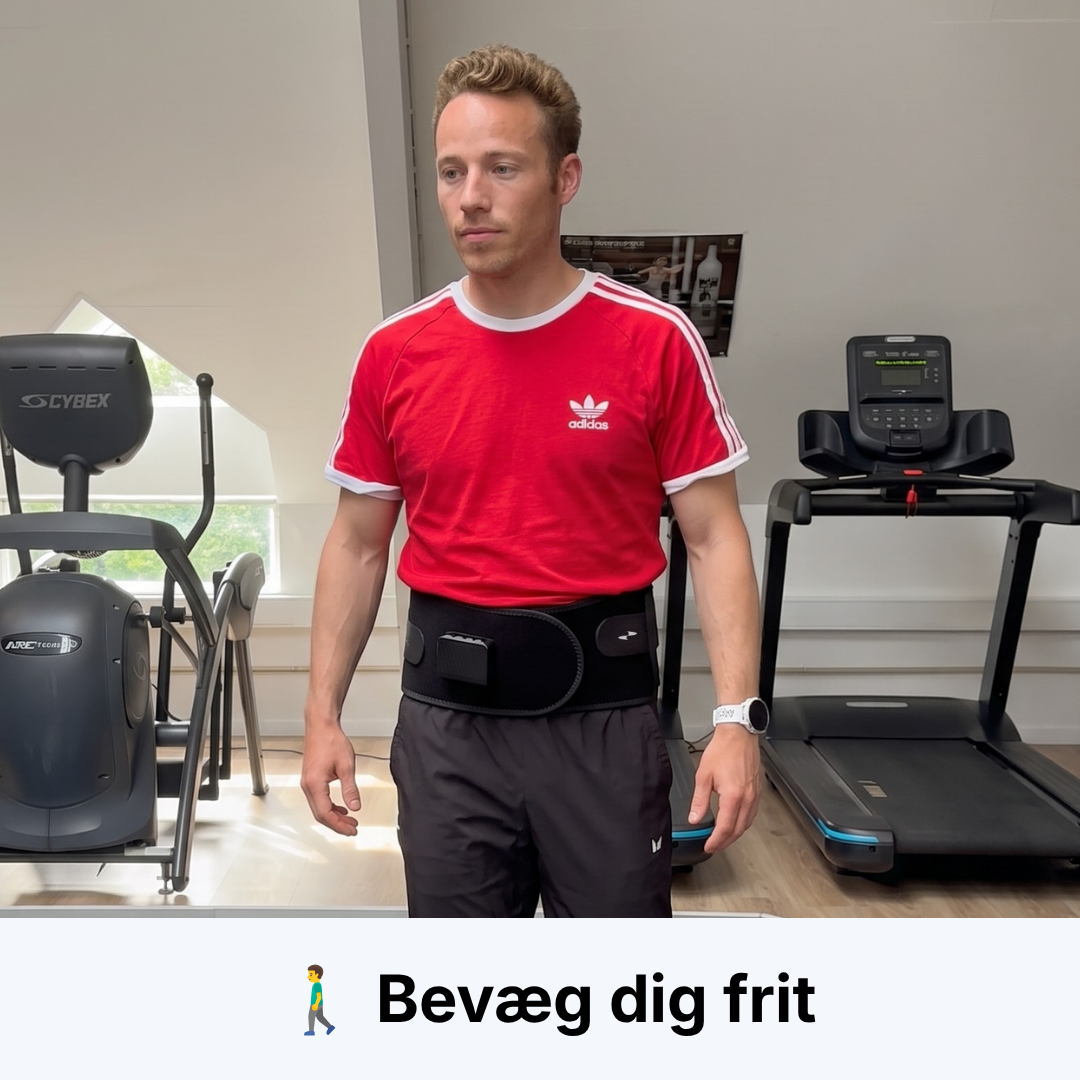 Du kan bevæge dig frit rundt med bæltet