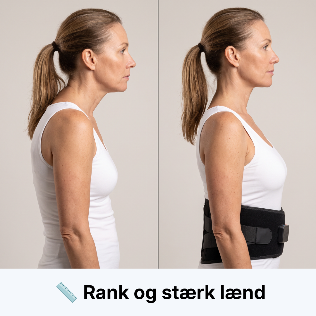 Massagebæltet giver en sund kropsholdning